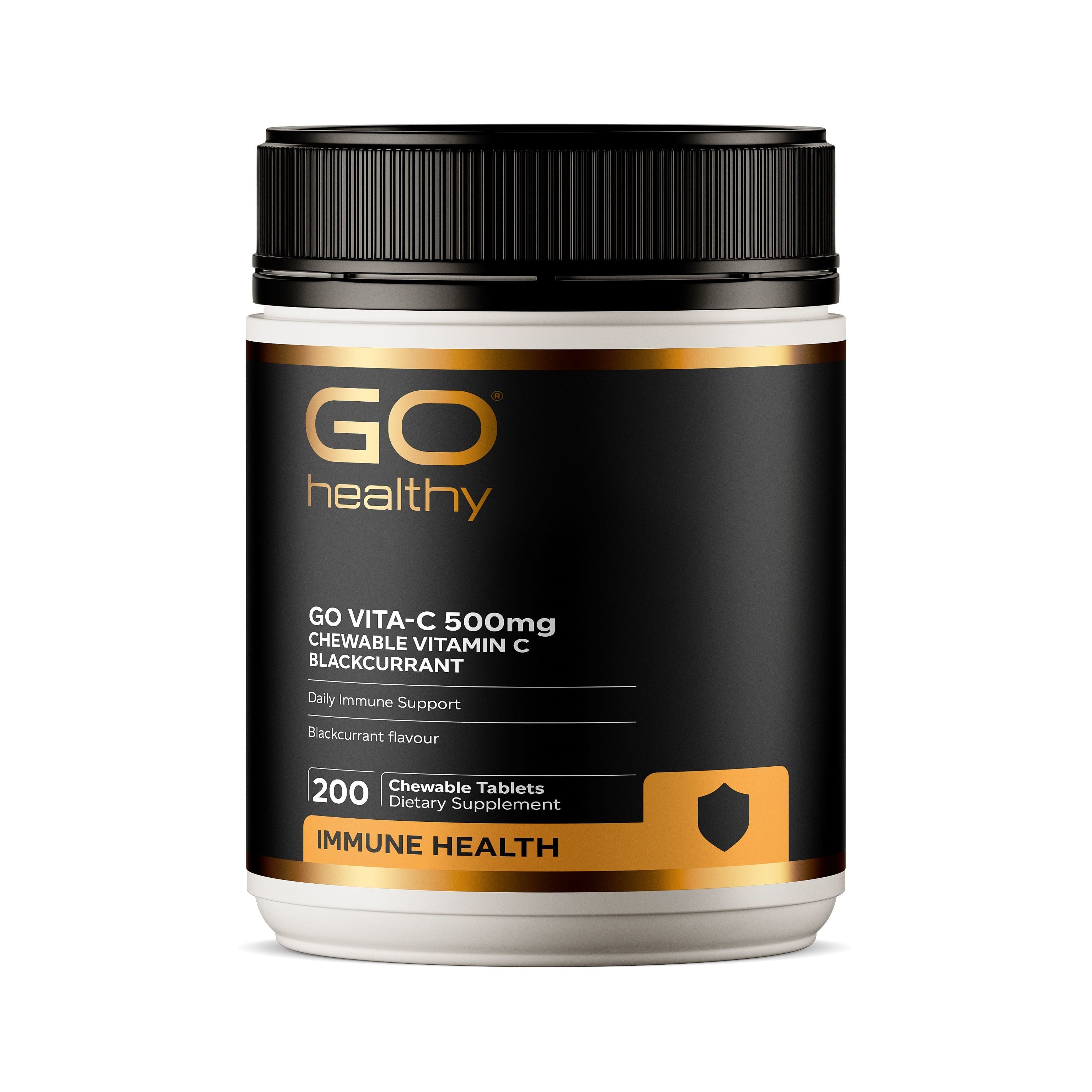 GO Healthy Go Vita-C 500mg Chewable Vitamin C - Blackcurrant