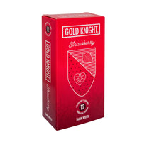 Gold Knight Lubricated Condoms Strawberry Flavoured 56mm