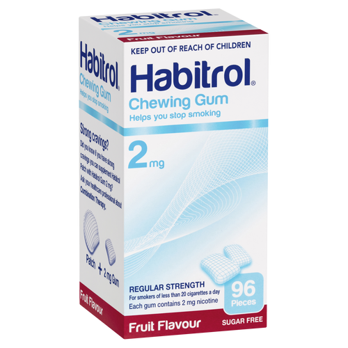 Habitrol Chewing Gum 2mg Regular Strength - Fruit Flavour
