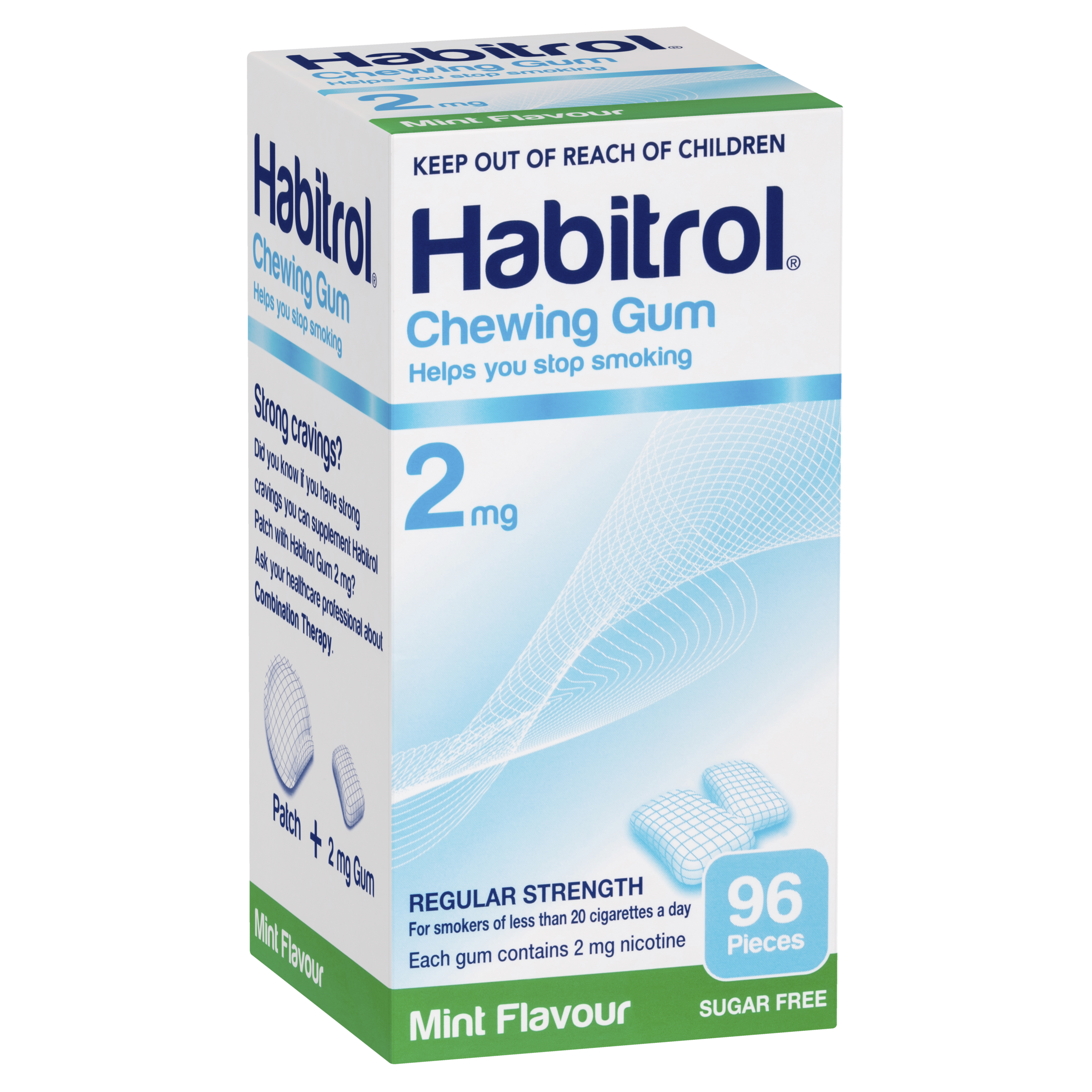 Habitrol Chewing Gum 2mg Regular Strength - Mint Flavour
