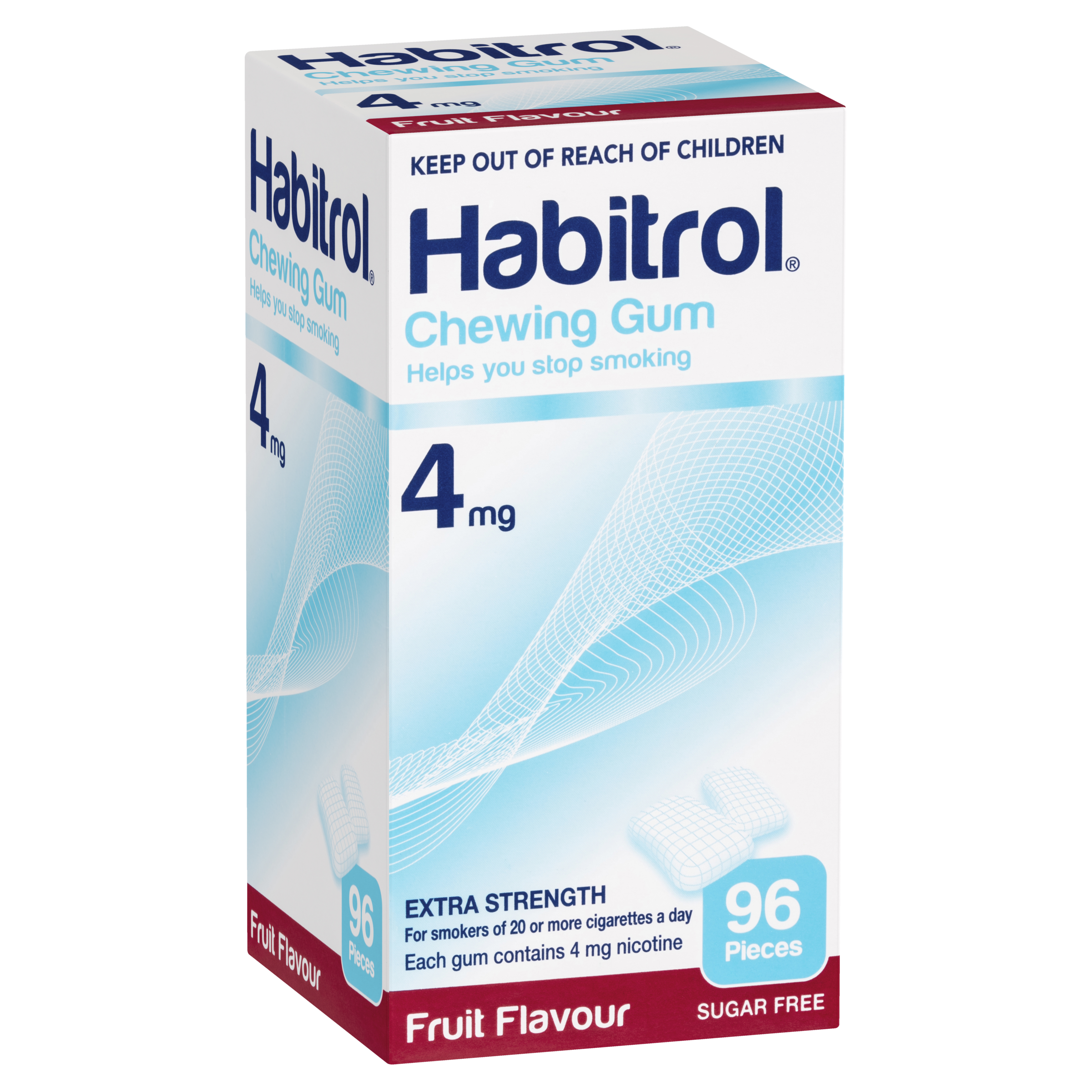 Habitrol Chewing Gum 4mg Extra Strength - Fruit Flavour