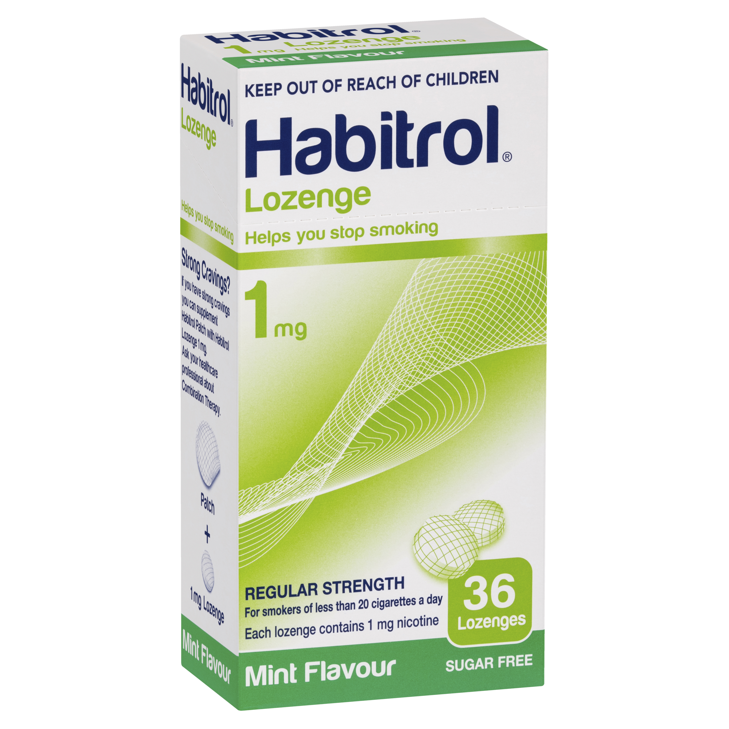 Habitrol Lozenge 1mg Regular Strength - Mint Flavour