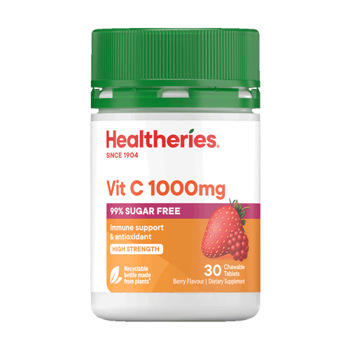 Healtheries Berry Vit C 1000mg Chewable Tablets