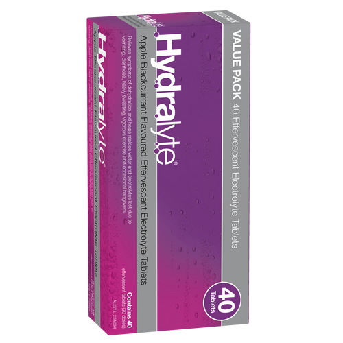 Hydralyte Effervescent Electrolyte Tablets - Apple Blackcurrant Flavour