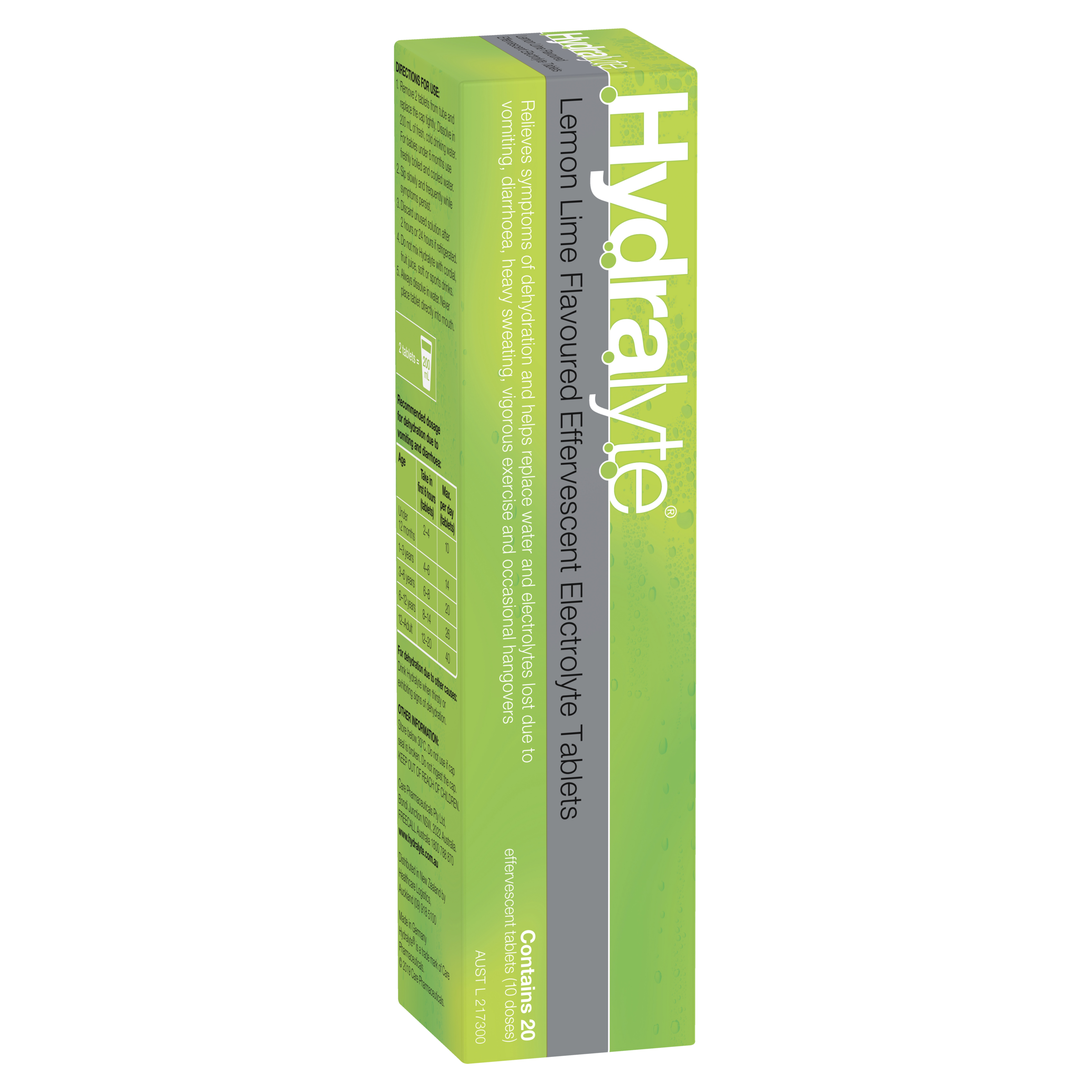 Hydralyte Effervescent Electrolyte Tablets - Lemon Lime Flavour