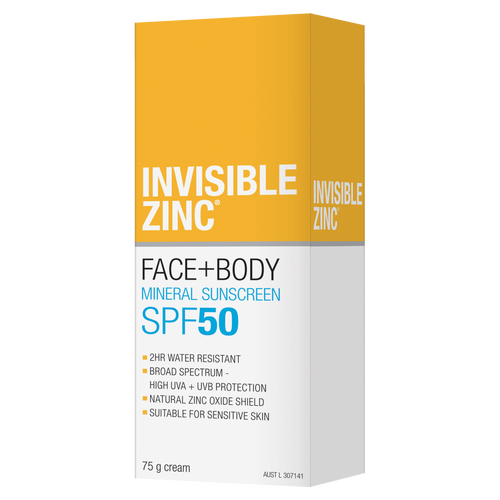 Invisible Zinc Face + Body Mineral Sunscreen SPF 50