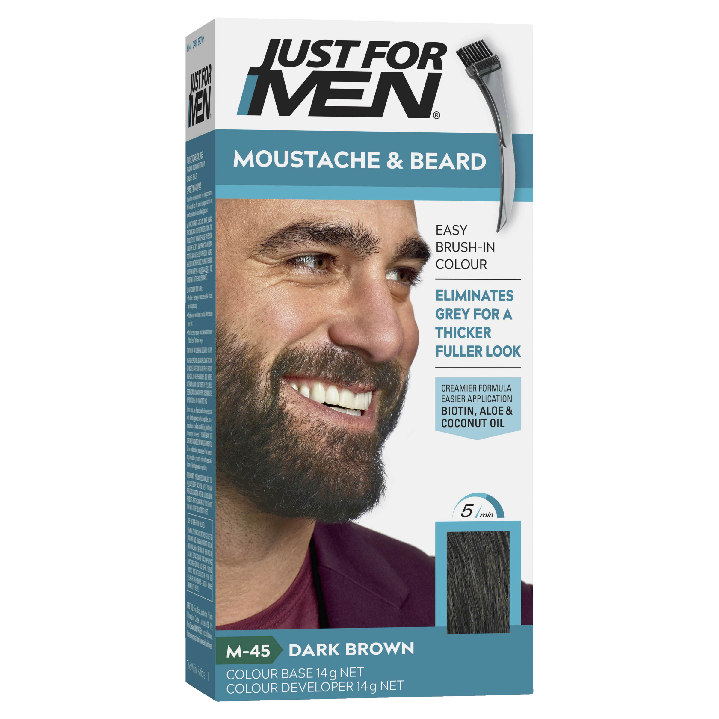 Just For Men Moustache & Beard Brush-In Colour