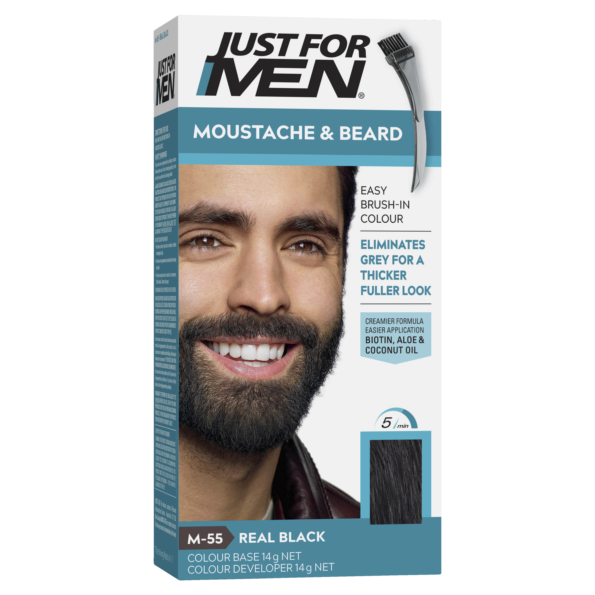 Just For Men Moustache & Beard Brush-In Colour