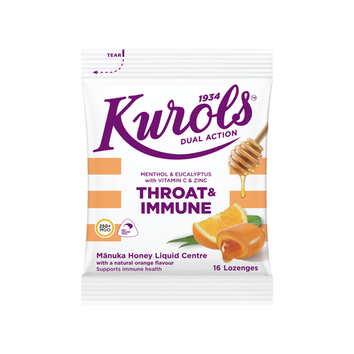 Kurols Dual Action Throat & Immune Lozenges