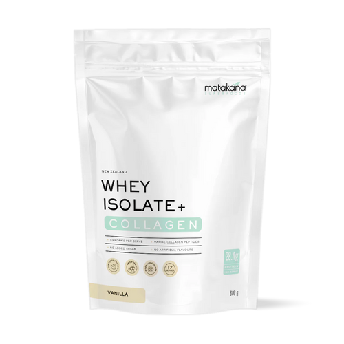 Matakana Superfoods New Zealand Whey Isolate+ Protein + Collagen - Vanilla Flavour