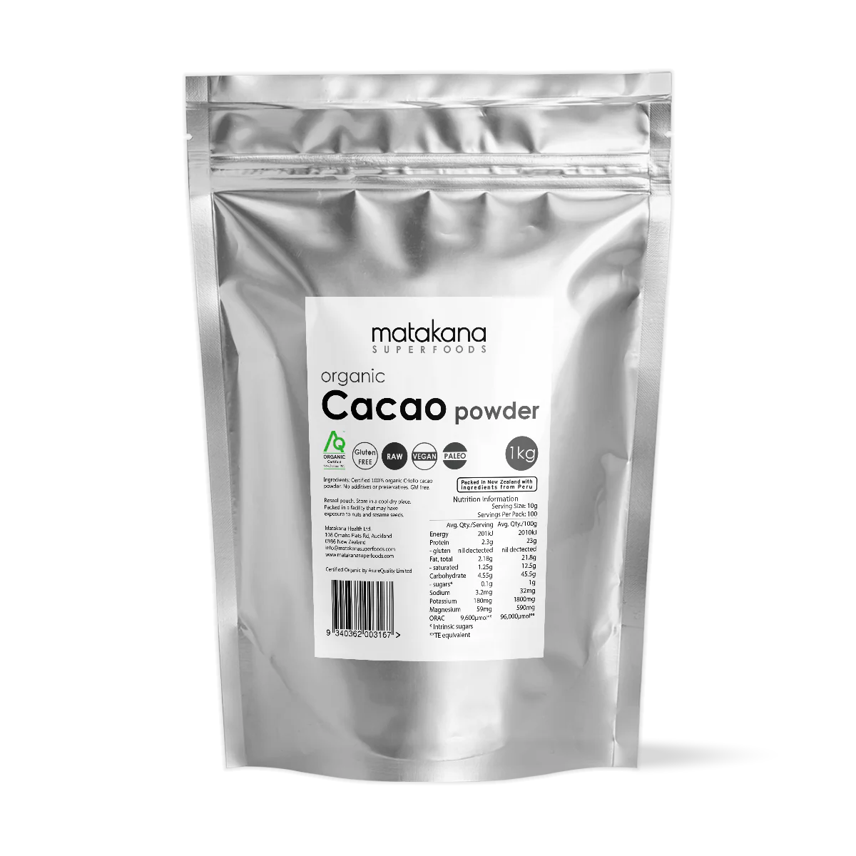 Matakana Superfoods Organic Cacao Powder