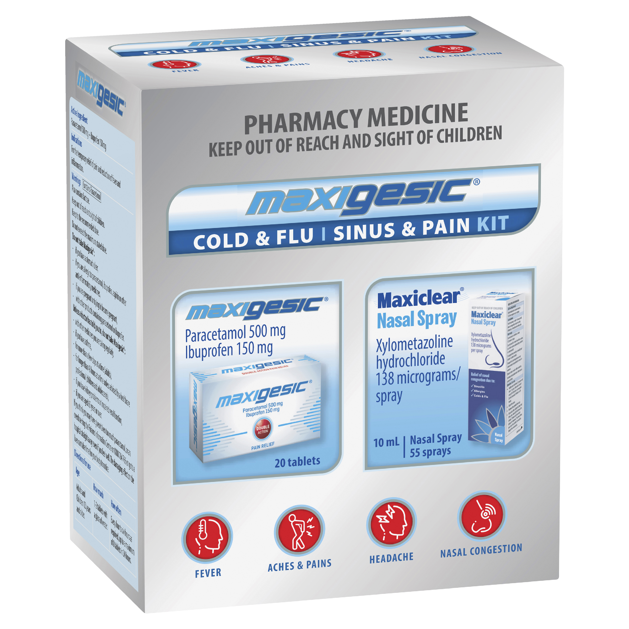 Maxigesic Cold & Flu/Sinus & Pain Kit