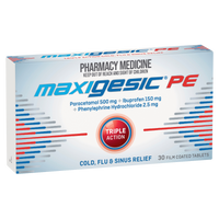 Maxigesic PE Triple Action Cold, Flu & Sinus Relief