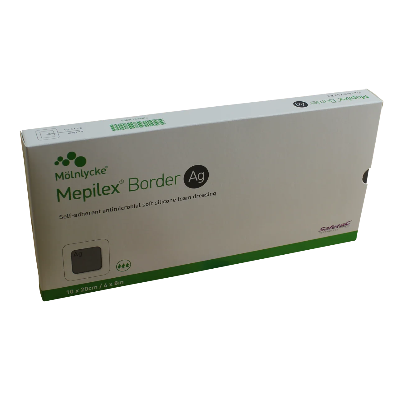 Mepilex Border Ag Self-adherent Antimicrobial Soft Silicone Foam Dressing