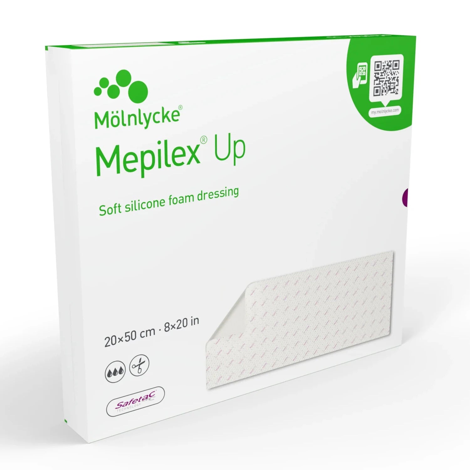Mepilex Up Soft Silicone Foam Dressing