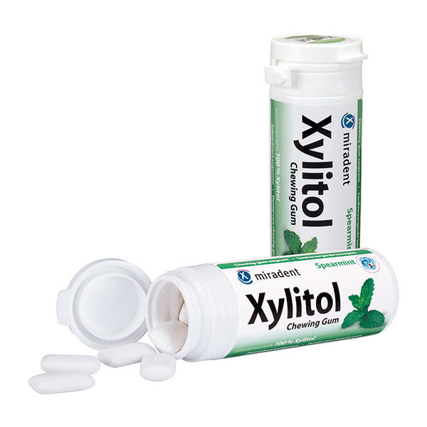 Miradent Xylitol Chewing Gum thé vert 30 pce à petit prix