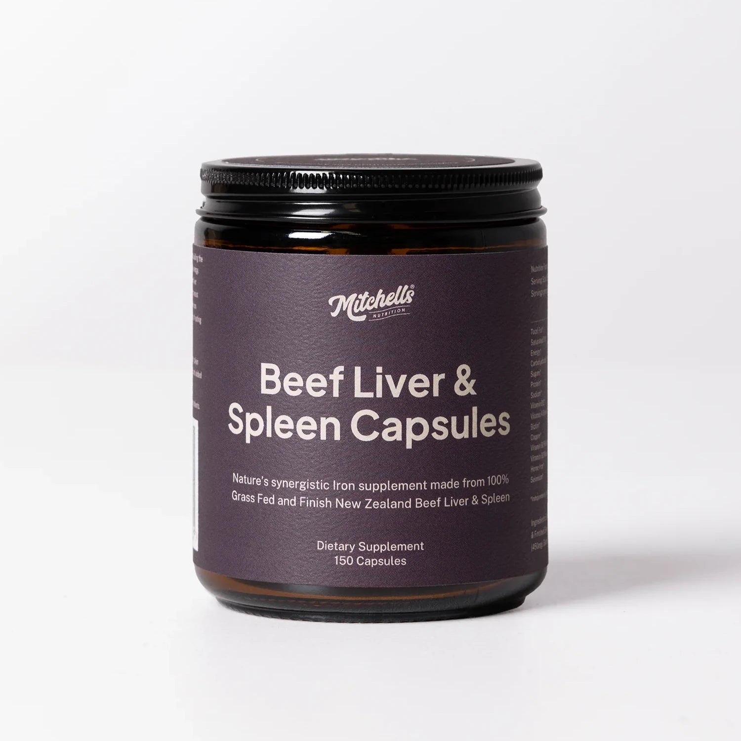 Mitchells Nutrition Beef Liver & Spleen Capsules
