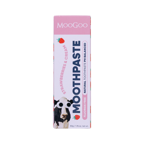 MooGoo Kids Moothpaste Fluoride-free Natural Toothpaste - Strawberries & Cream