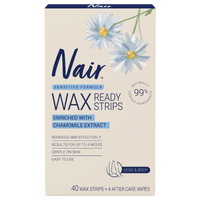 Nair Sensitive Wax Ready Strips with Chamomile Extract