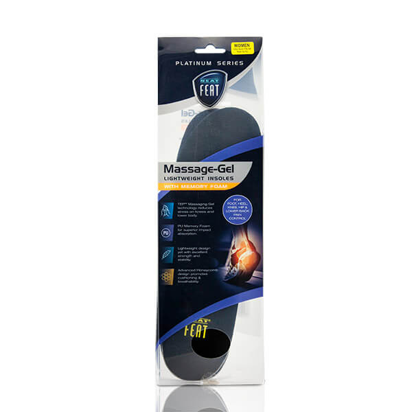 Neat Feat Massage-Gel Lightweight Insoles with Memory Foam