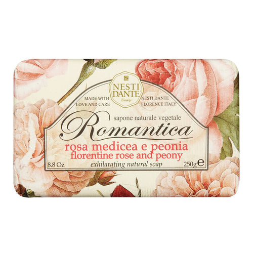 Nesti Dante Exhilarating Natural Soap Romantica - Florentine Rose and Peony