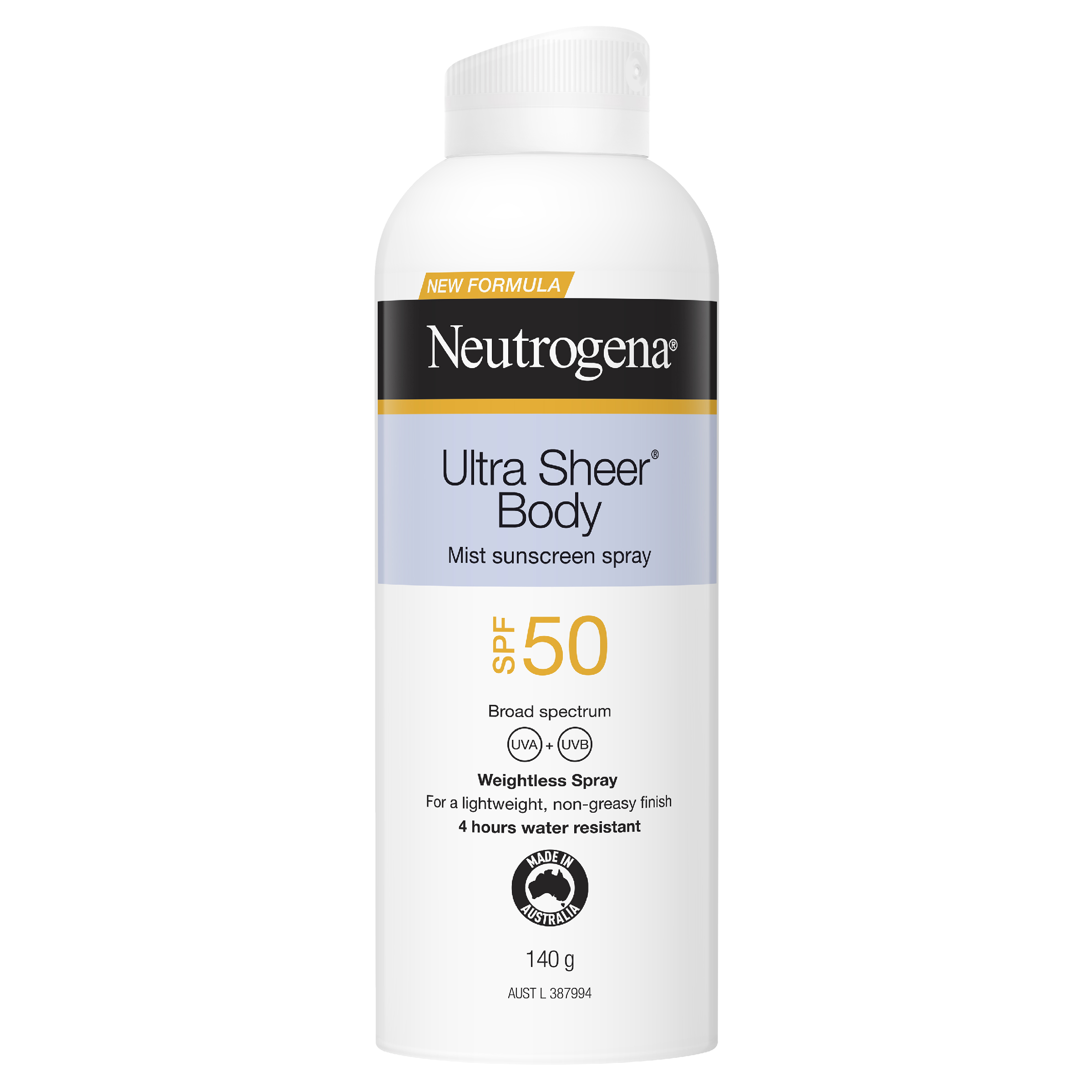 Neutrogena Ultra Sheer Body Mist Sunscreen Spray SPF50