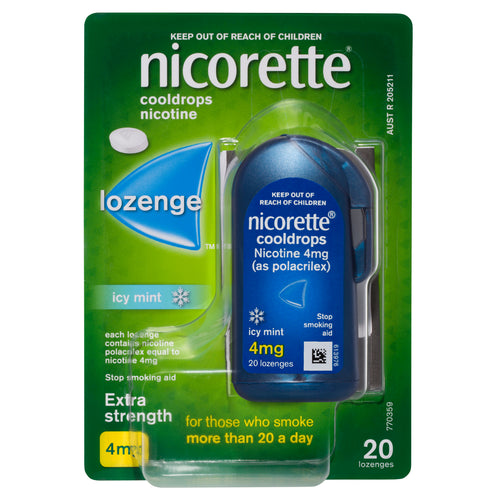 Nicorette CoolDrops Nicotine Lozenge 4mg - Icy Mint