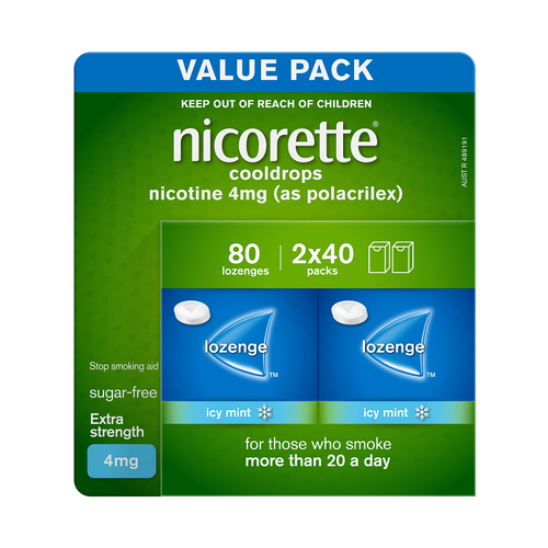 Nicorette CoolDrops Nicotine Lozenge 4mg - Icy Mint