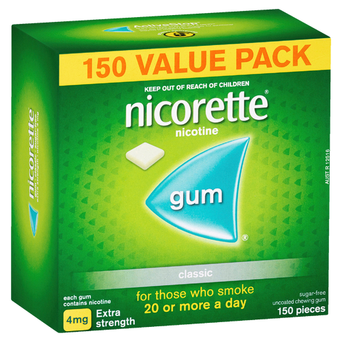 Nicorette Extra Strength Chewing Gum 4mg - Classic