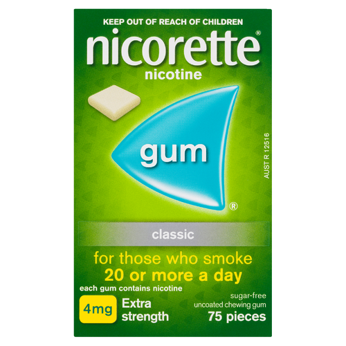 Nicorette Extra Strength Chewing Gum 4mg - Classic