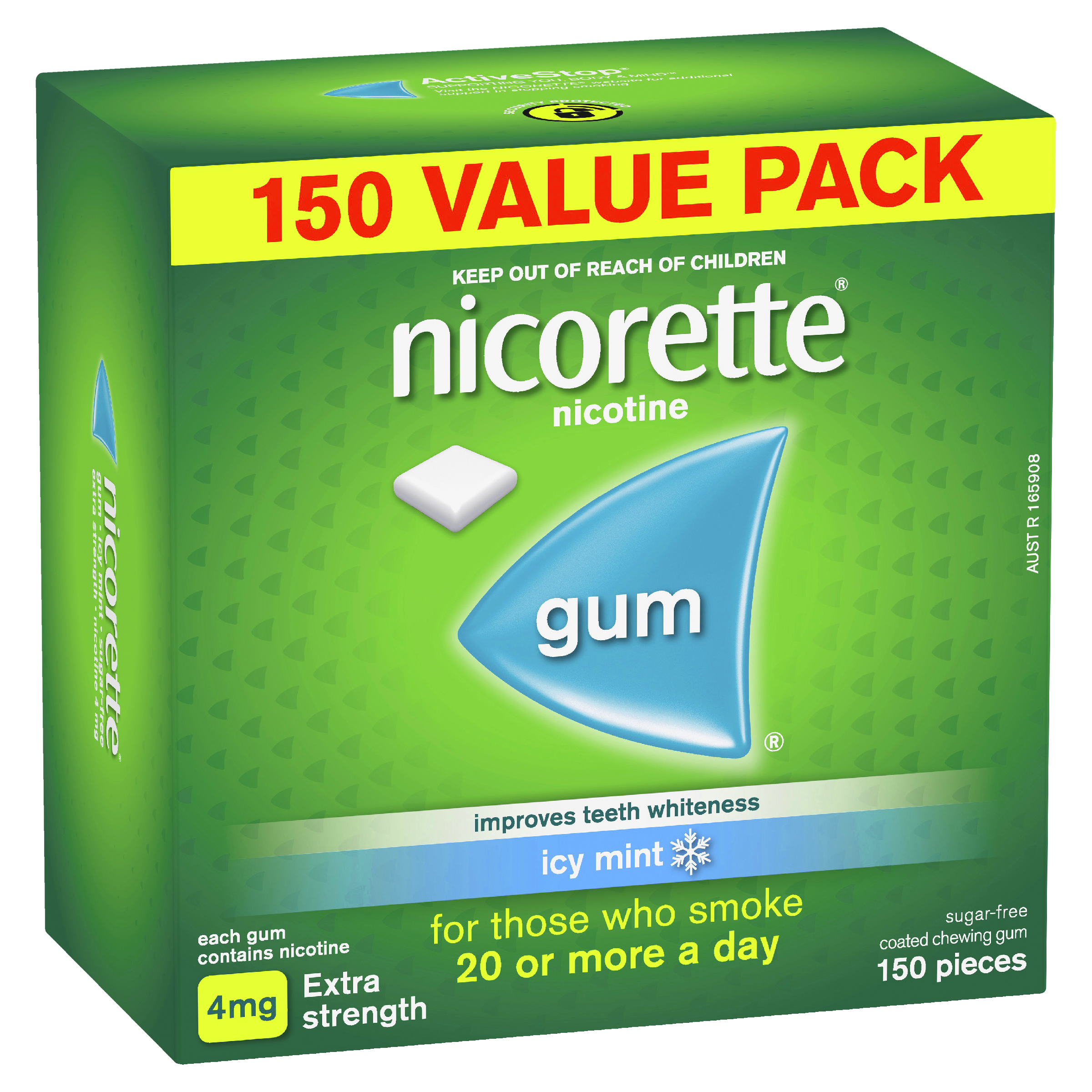 Nicorette Extra Strength Chewing Gum 4mg - Icy Mint