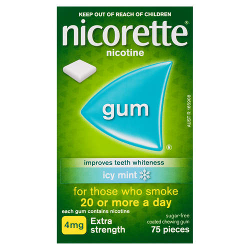 Nicorette Extra Strength Chewing Gum 4mg - Icy Mint