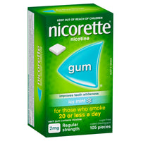 Nicorette Regular Strength Chewing Gum 2mg - Icy Mint