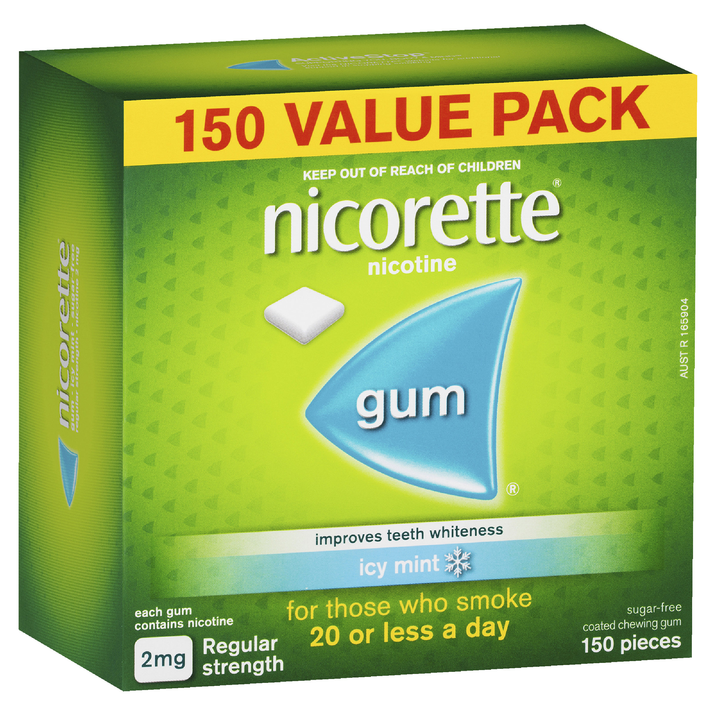 Nicorette Regular Strength Chewing Gum 2mg - Icy Mint
