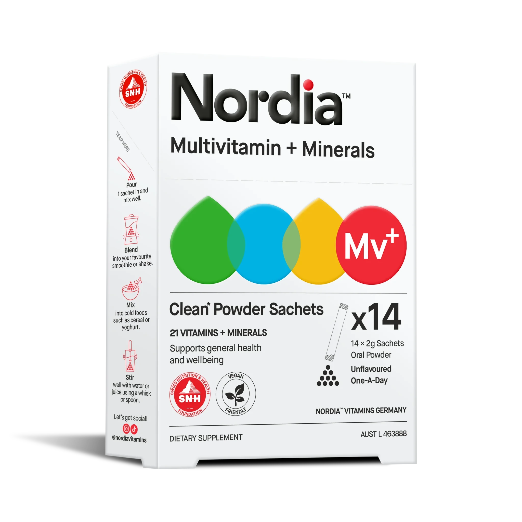 Nordia Multivitamin + Minerals Clean Powder Sachets