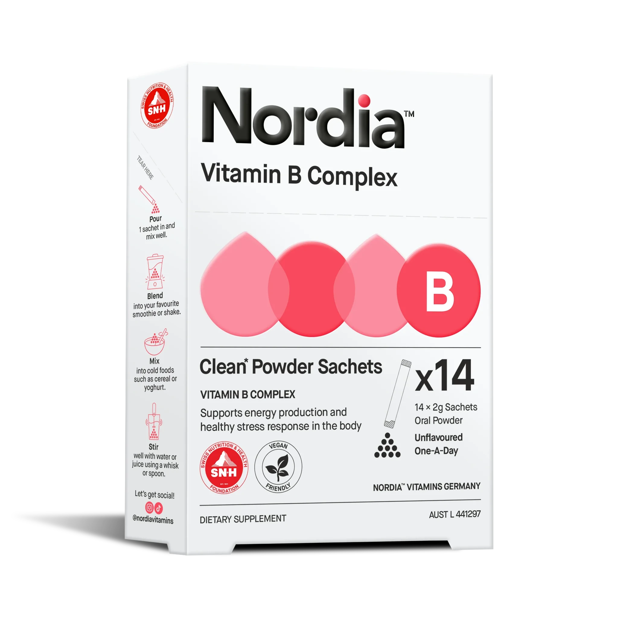 Nordia Vitamin B Complex Clean Powder Sachets