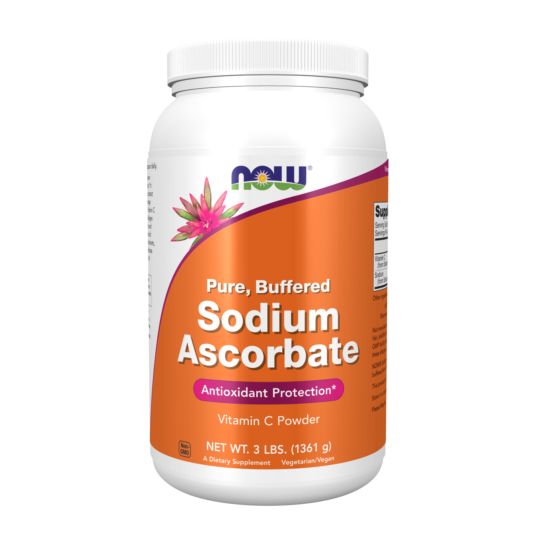NOW Foods Pure, Buffered Sodium Ascorbate Vitamin C Powder