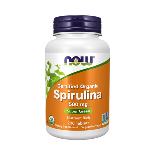 NOW Foods Spirulina 500mg, Certified Organic