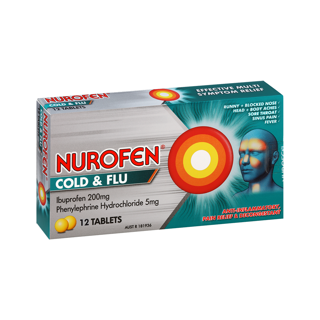 Novophen Tablets Nurofen Cold & Flu Tablets Multi-Symptom Relief - Net Pharmacy
