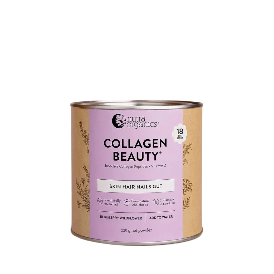 Nutra Organics Collagen Beauty Skin Hair Nails Gut - Blueberry Wildflower