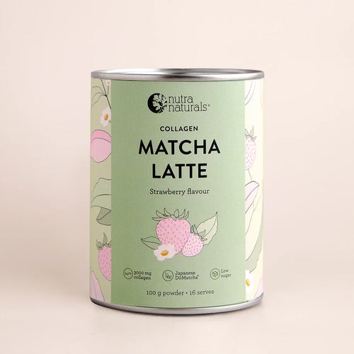 Nutra Organics Collagen Matcha Latte - Strawberry Flavour