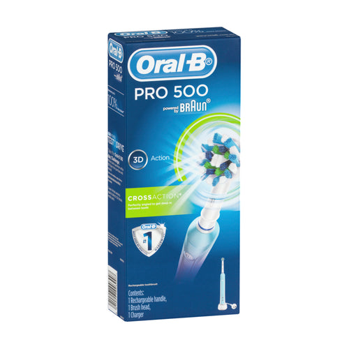 Oral-B Pro 500 CrossAction Rechargeable Electric Toothbrush