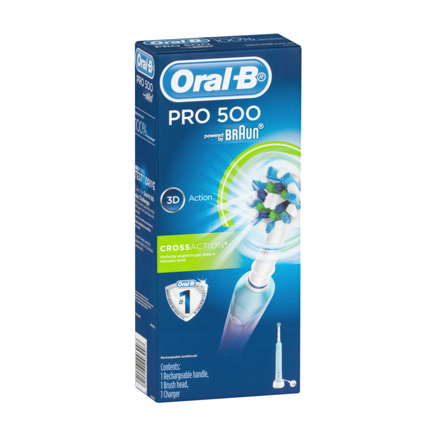 Oral-B Pro 500 CrossAction Rechargeable Electric Toothbrush