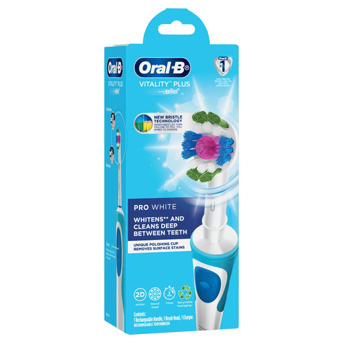 Oral-B Vitality Plus Pro White Rechargeable Electric Toothbrush