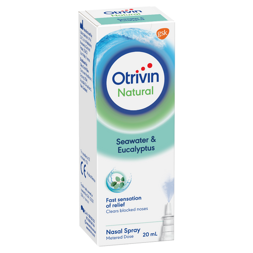 Otrivin Natural Nasal Spray with Seawater & Eucalyptus