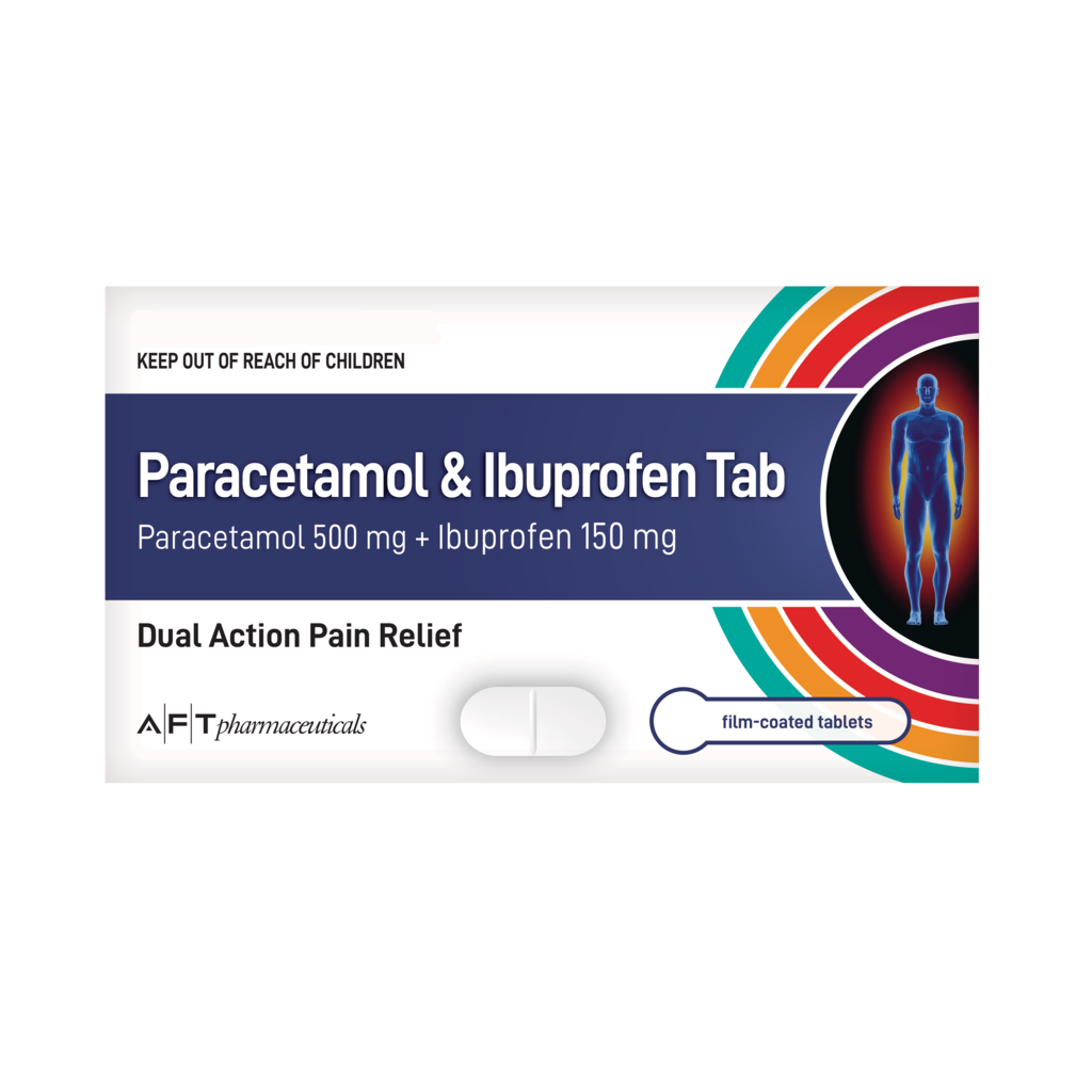 Paracetamol + Ibuprofen Tab Dual Action Pain Relief