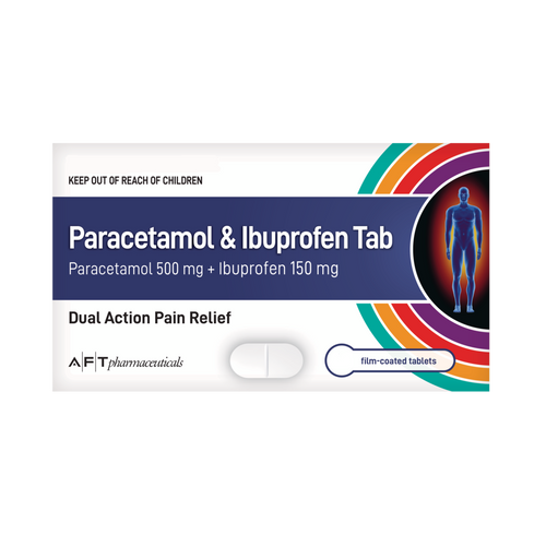 Paracetamol + Ibuprofen Tab Dual Action Pain Relief