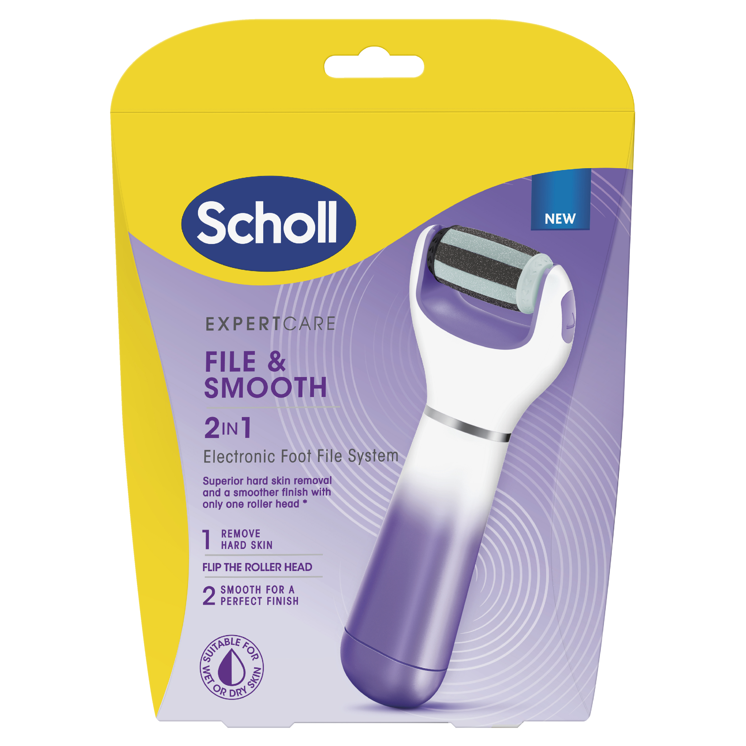 Scholl ExpertCare File & Smooth 2 in 1 Electronic Foot File System