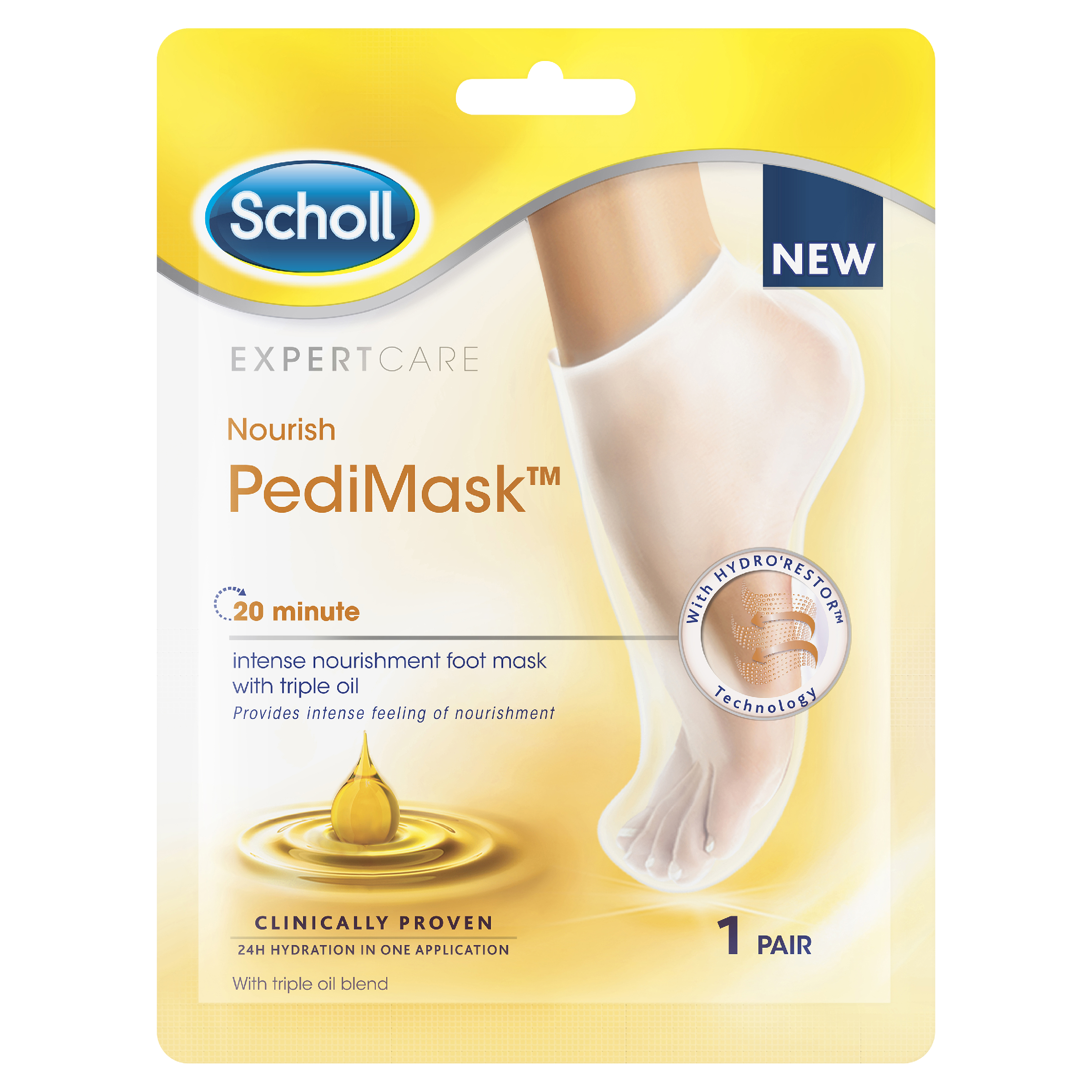 Scholl ExpertCare Nourish PediMask Triple Oil Blend