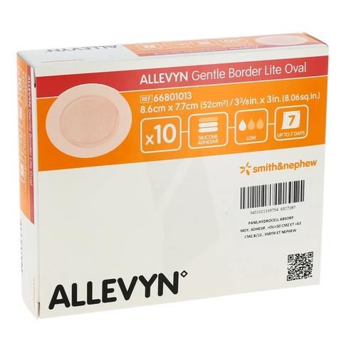 Smith & Nephew ALLEVYN Gentle Border Lite Oval Foam Dressing